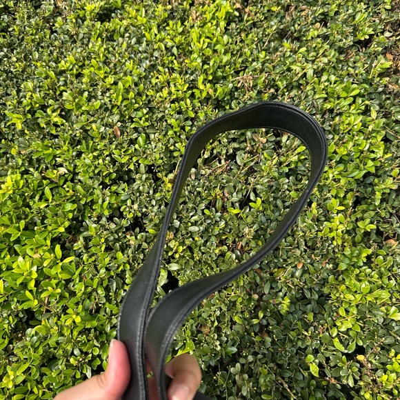 Vintage DKNY Black Canvas & Leather Shoulder Bag | Y2K Logo Hobo Tote - Picture 9 of 10